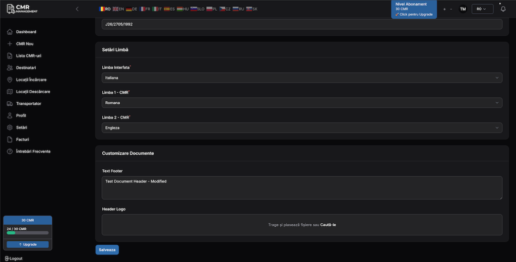 CMR waybill software - Features for CMR Document Software